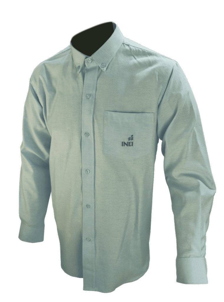 Camisa manga larga isotipo bordado